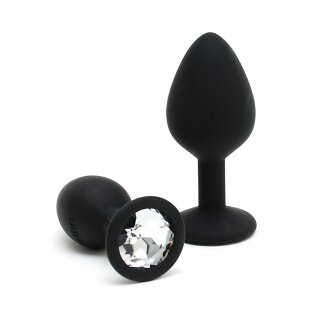 Rimba Berlin Bling Buttplug 2-teiliges Set Schwarz Ø 3,8 cm