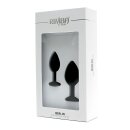 Rimba Berlin Bling Buttplug 2-teiliges Set Schwarz Ø 3,8 cm