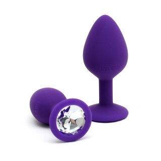 Rimba Berlin Bling Buttplug 2-teiliges Set Lila Ø 3,8 cm