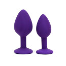 Rimba Berlin Bling Buttplug 2-teiliges Set Lila Ø 3,8 cm