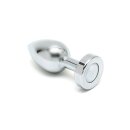 Rimba Toys Pisa Butt Plug mit LED Leuchten Silber Ø 3,2 cm