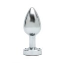 Rimba Toys Pisa Butt Plug mit LED Leuchten Silber Ø 3,2 cm