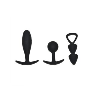 Rimba Toys - Basel - Set of Butt Plugs Size S - Black