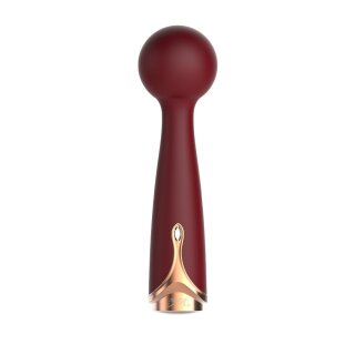 Viotec - Firelick - Mini Wand Vibrator - Gold & Wine Red