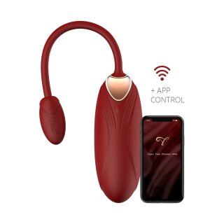 Viotec - Oliver Pro - Wearable Vibrator with App Control - Gold & Wine Red