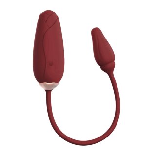 Viotec - Flora - Wearable Vibrator with App Control - Gold & Wine Red