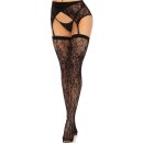Leg Avenue Lace thigh highs & garterbelt schwarz O/S