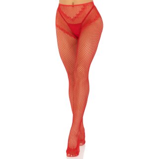 Leg Avenue Crotchless backseam tights rot O/S