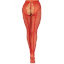 Leg Avenue Crotchless backseam tights rot O/S