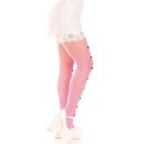 Sweetheart striped net tights O/S pink