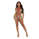 Leg Avenue Rainbow top, shrug & shorts