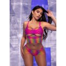 Leg Avenue Ombre tank top and boy shorts rainbow O/S