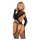 Leg Avenue Bodystocking with cutout teddy schwarz O/S