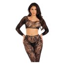 Leg Avenue Crop top & footless tights O/S