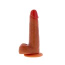 Silicone Foreskin Dildo 18 cm Caramel skin tone