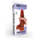 Silicone Foreskin Dildo 20 cm Caramel skin tone