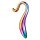 Dream Toys Glamour geschwungender Glas Dildo mehrfarbig 18 cm