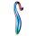 Dream Toys Glamour geschwungender Glas Dildo mehrfarbig 18 cm
