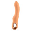 Dream Toys Glam Flexibler Vibrator mit Rillen orange