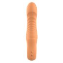 Dream Toys Glam Flexibler Vibrator mit Rillen orange