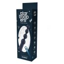 Dream Toys Startrooper large, flexible anal vibrator with beads blue 3.4 cm