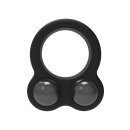 Dream Toys Ramrod cock ring with 2 weighted balls black