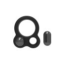 Dream Toys Ramrod cock ring with 2 weighted balls black