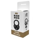 Dream Toys Ramrod cock ring with 3 weighted balls black