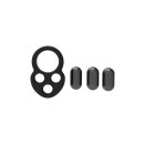 Dream Toys Ramrod cock ring with 3 weighted balls black