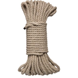 Doc Johnson Bind and Tie - 6mm Hemp Bondage Rope - 50 ft - Natural