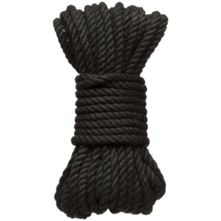 Doc Johnson Bind and Tie - 6mm Hemp Bondage Rope - 30 ft - Black