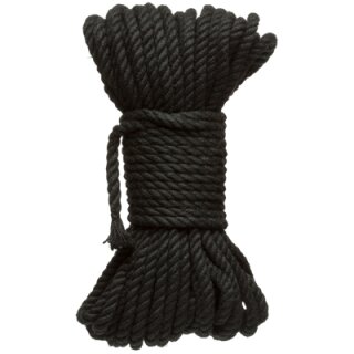 Doc Johnson Bind and Tie - 6mm Hemp Bondage Rope - 50 ft - Black