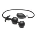 XR Brands Ass Rattler - gewichtete aufblasbare Silikon Anal Plug - schwarz