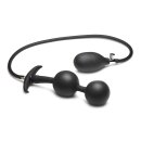 XR Brands Ass Rattler - gewichtete aufblasbare Silikon Anal Plug - schwarz