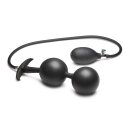 XR Brands Ass Rattler - gewichtete aufblasbare Silikon Anal Plug - schwarz