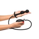 XR Brands Ass Rattler - gewichtete aufblasbare Silikon Anal Plug - schwarz