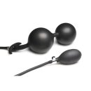 XR Brands Ass Rattler - gewichtete aufblasbare Silikon Anal Plug - schwarz