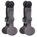 Doc Johnson Nippers Stainless Steel Nipple Clamps with Silicone Tip Black