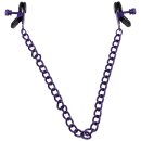 Doc Johnson Chained Up Nipple Clamps Purple
