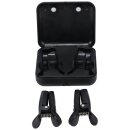 Doc Johnson Vibro Grippers Vibrating Nipple Clamps with Case Black