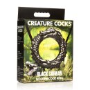 XR Brands Black Caiman - Silicone Cock Ring - Black