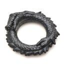 XR Brands Black Caiman - Silicone Cock Ring - Black
