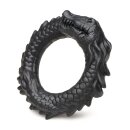 XR Brands Black Caiman - Silicone Cock Ring - Black