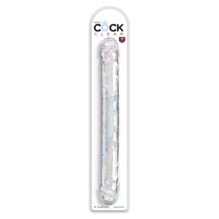 King Cock 18 Inch Double Dildo Clear