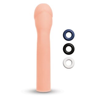 Size Up 3 Inch Extra Realistic Penis Extender Flesh
