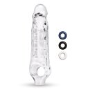 Size Up Clear View Studded Penis Extender With Ball Loop