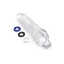 Size Up Clear View Studded Penis Extender With Ball Loop