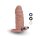 Size Up Silicone Vibrating Realistic Penis Extender With Ball Loop Tan