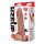 Size Up Silicone Vibrating Realistic Penis Extender With Ball Loop Tan
