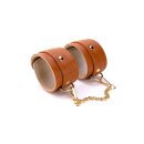 Dream Toys Elite Hand Cuffs Cognac Vegan Leather